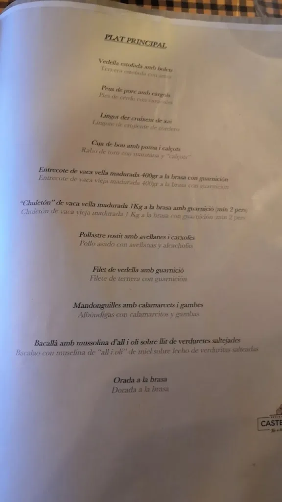 Menu_Bar Restaurant Castellar_Aguilar de Segarra_image_3