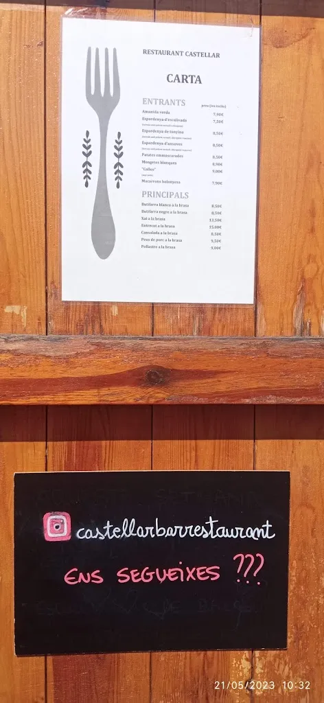 Menu_Bar Restaurant Castellar_Aguilar de Segarra_image_4