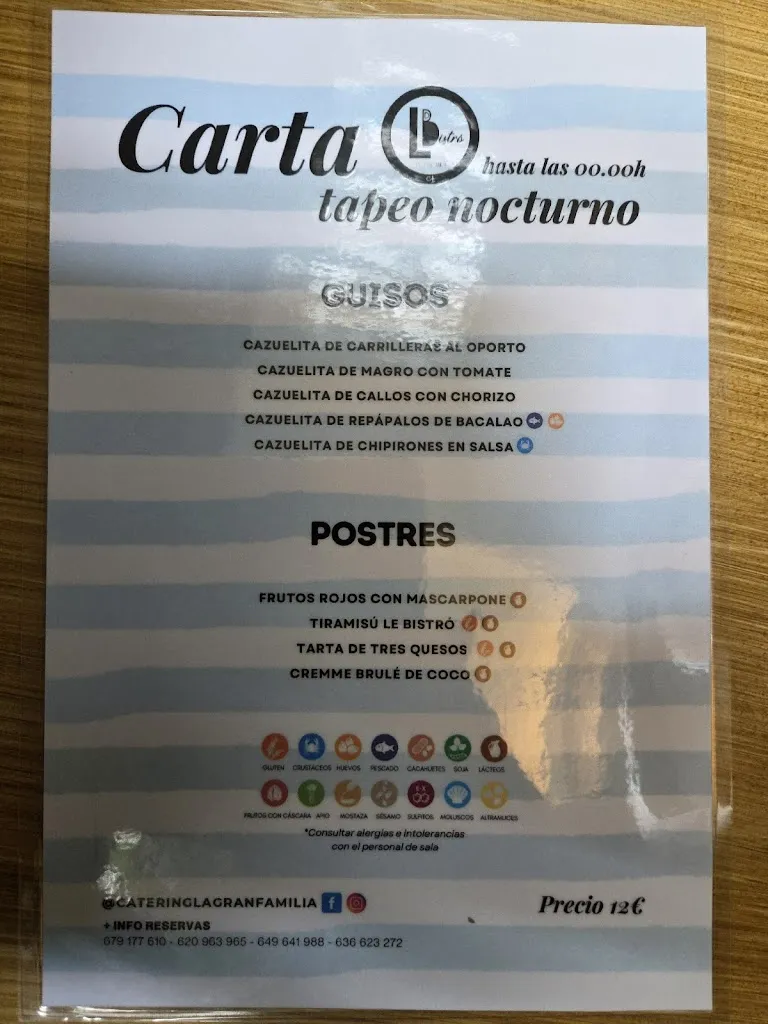 Menu_Le Bistró_Villafranca de los Barros_image_2