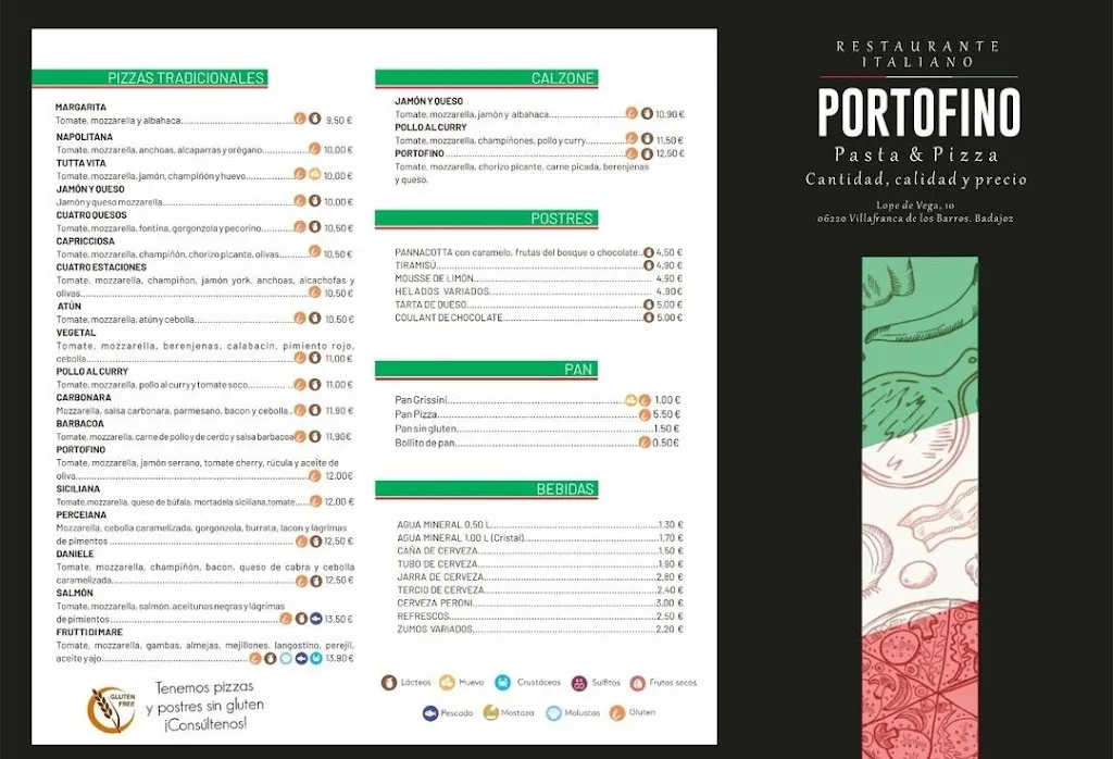 Menu_Portofino_Villafranca de los Barros_image_1