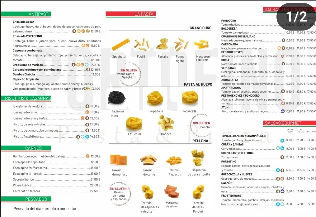Menu_Portofino_Villafranca de los Barros_image_2