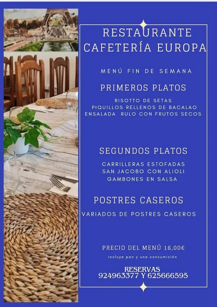 Menu_Restaurante Cafetería Europa_Villafranca de los Barros_image_1