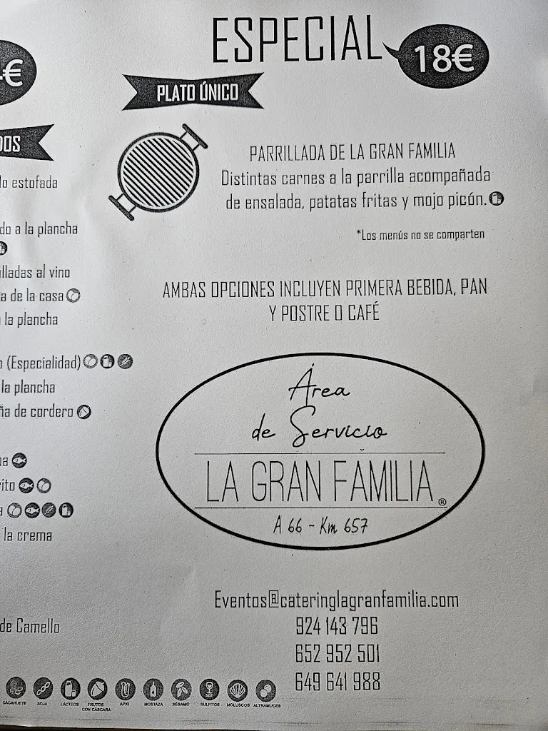 Menu_Área de Servicio Cepsa La Gran Familia_Villafranca de los Barros_image_3