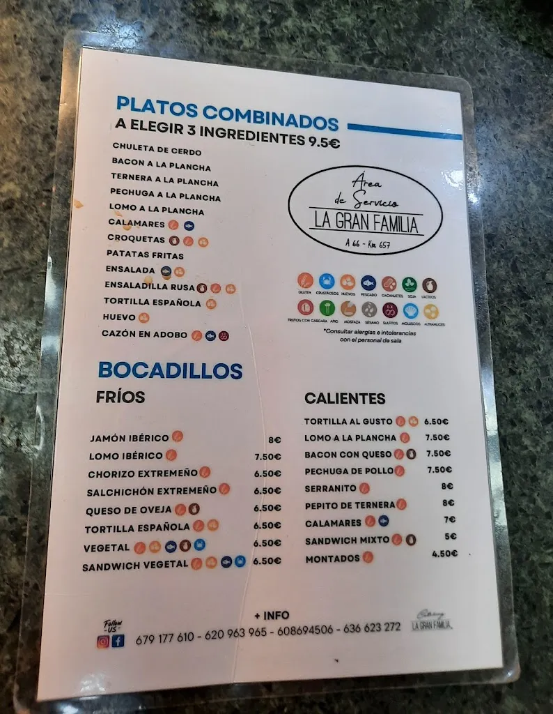 Menu_Área de Servicio Cepsa La Gran Familia_Villafranca de los Barros_image_4