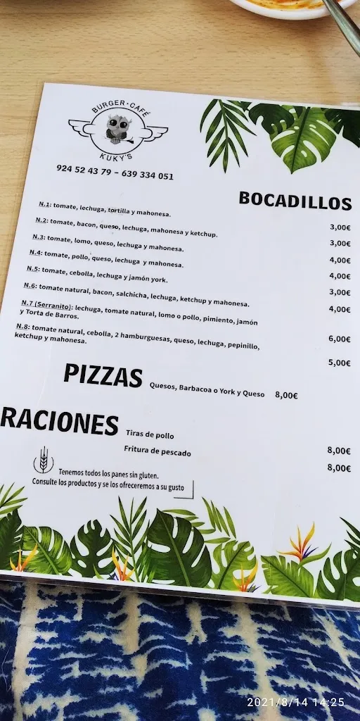 Menu_Burguer Kuky's_Villafranca de los Barros_immagine_1