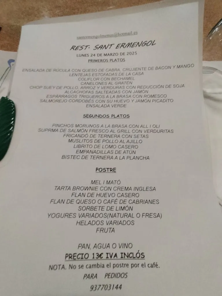 Menu_Restaurant Sant Ermengol_Abrera_image_4