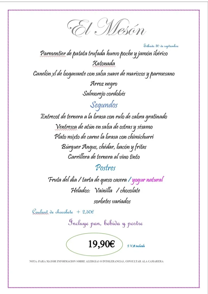 Menu_Restaurant el Meson de Abrera_Abrera_image_4