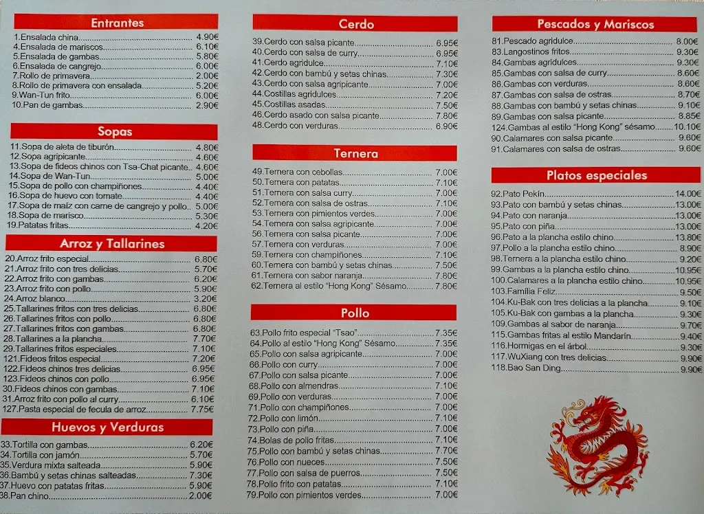 Menü_Restaurant xinés Jardín Imperial._Abrera_Bild_2