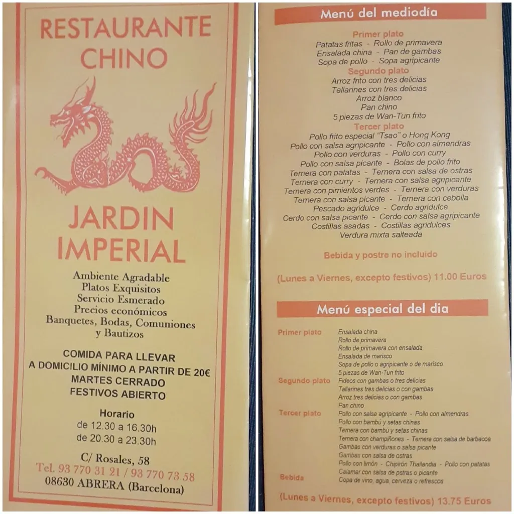 Menü_Restaurant xinés Jardín Imperial._Abrera_Bild_3