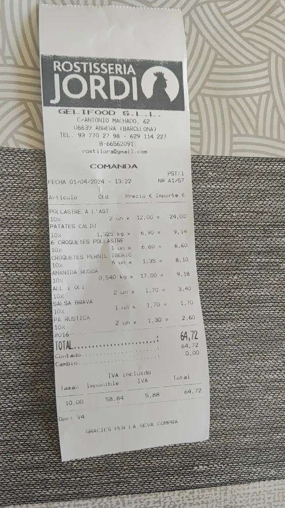 Arantxa Perez_ROSTISSERIA JORDI - Abrera_Abrera_recensione