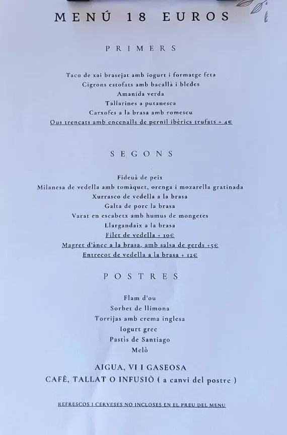 Menu_El Raconet Ibèric d'Esparreguera_Abrera_image_1