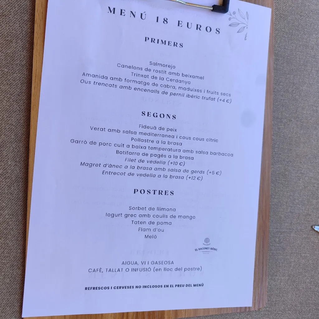 Menu_El Raconet Ibèric d'Esparreguera_Abrera_image_3