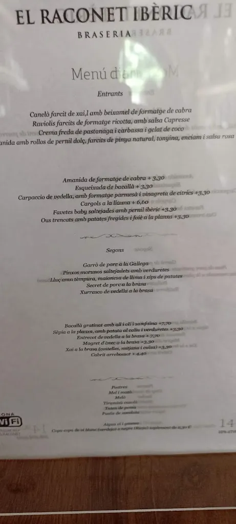 Menu_El Raconet Ibèric d'Esparreguera_Abrera_image_4