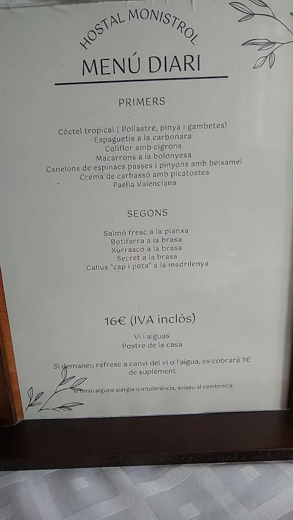 Menu_Restaurant Hostal Monistrol_Abrera_image_3