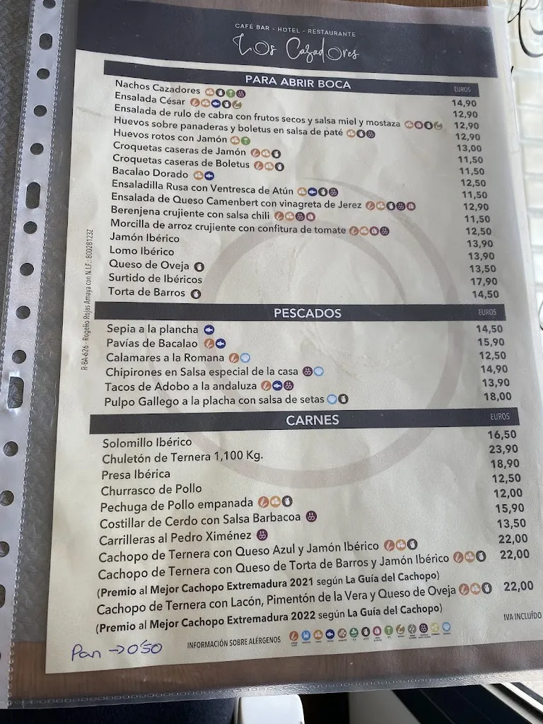 Menu_Hotel Restaurante los Cazadores_Zafra_image_2