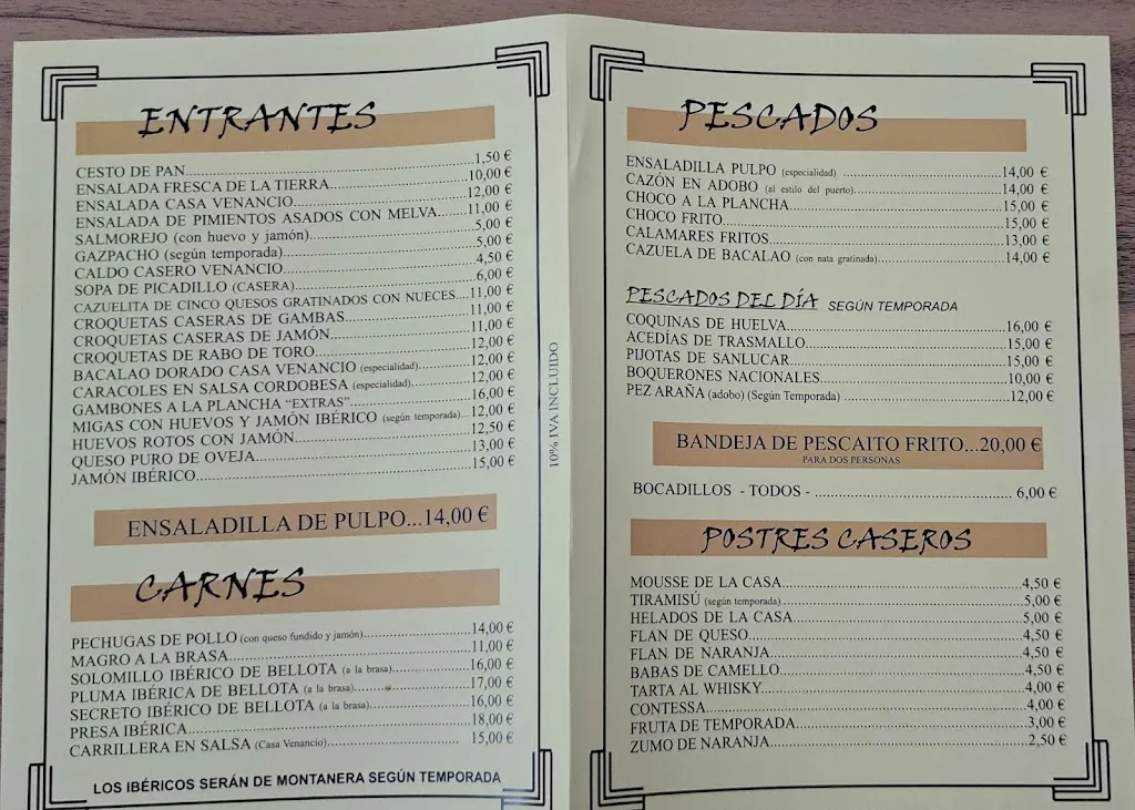 Menu_RESTAURANTE CASA VENANCIO ZAFRA_Zafra_image_2