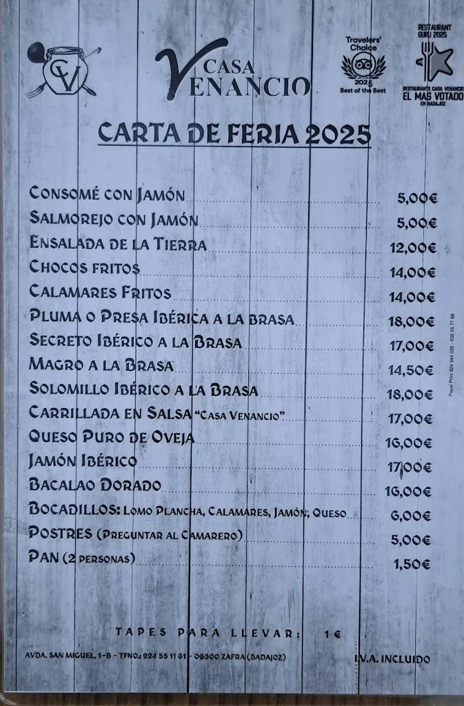 Menu_RESTAURANTE CASA VENANCIO ZAFRA_Zafra_image_4