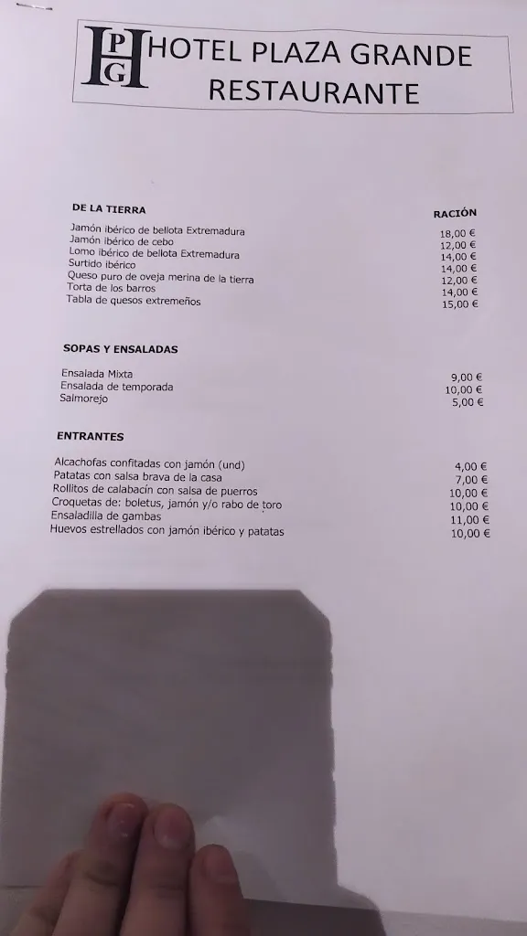 Menu_Restaurante Plaza Grande_Zafra_immagine_3
