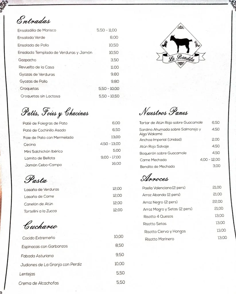 Menu_Quesería Bar La Bendita_Zafra_image_2