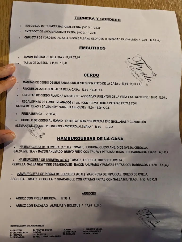 Menu_Taperia Restaurante Florida_Zafra_image_1