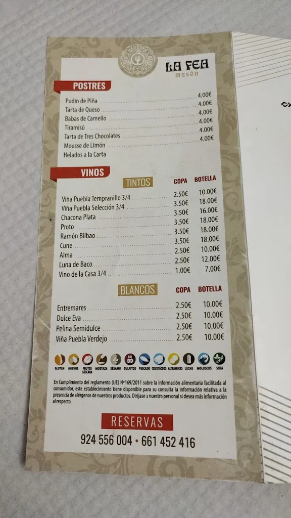 Menu_Mesón La Fea_Zafra_immagine_1