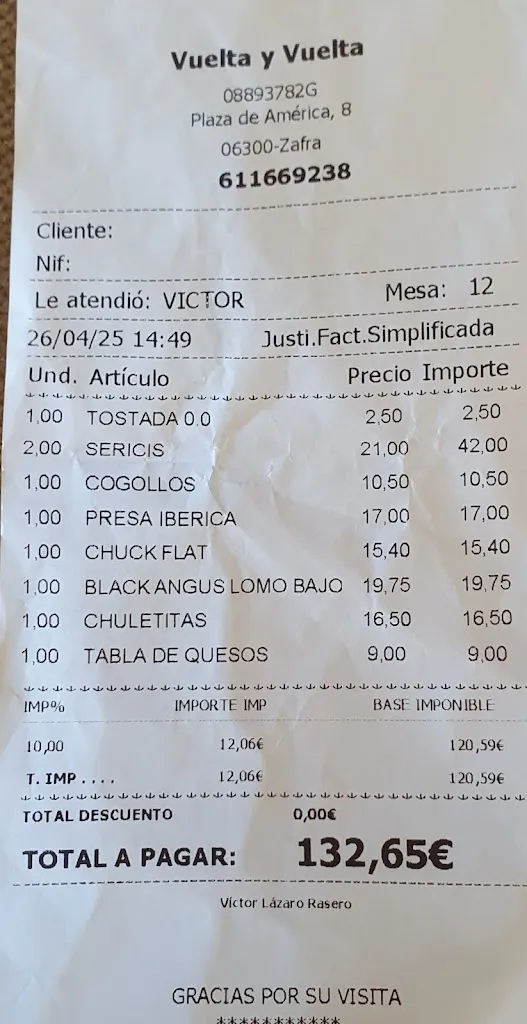 Amparo Dalda Garcia-Taheño_Vuelta y Vuelta Restaurante_Zafra_review