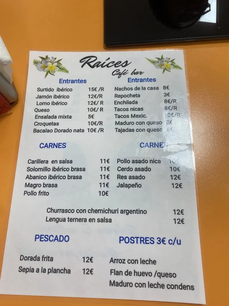 Menu_Raíces Café Bar_Zafra_image_1