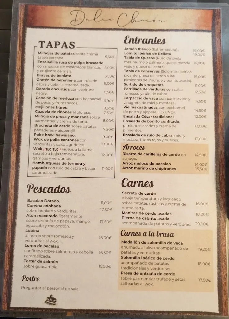 Menu_Restaurante Dulce Chacón_Zafra_immagine_1