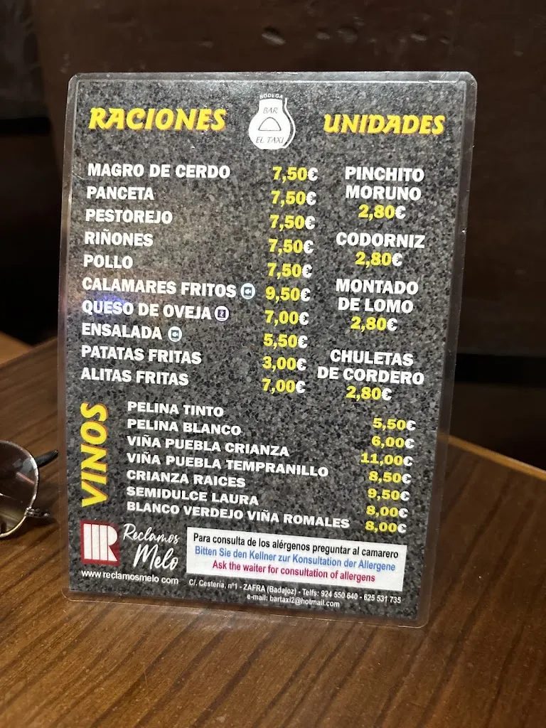 Menu_Bodega El Taxi_Zafra_image_2