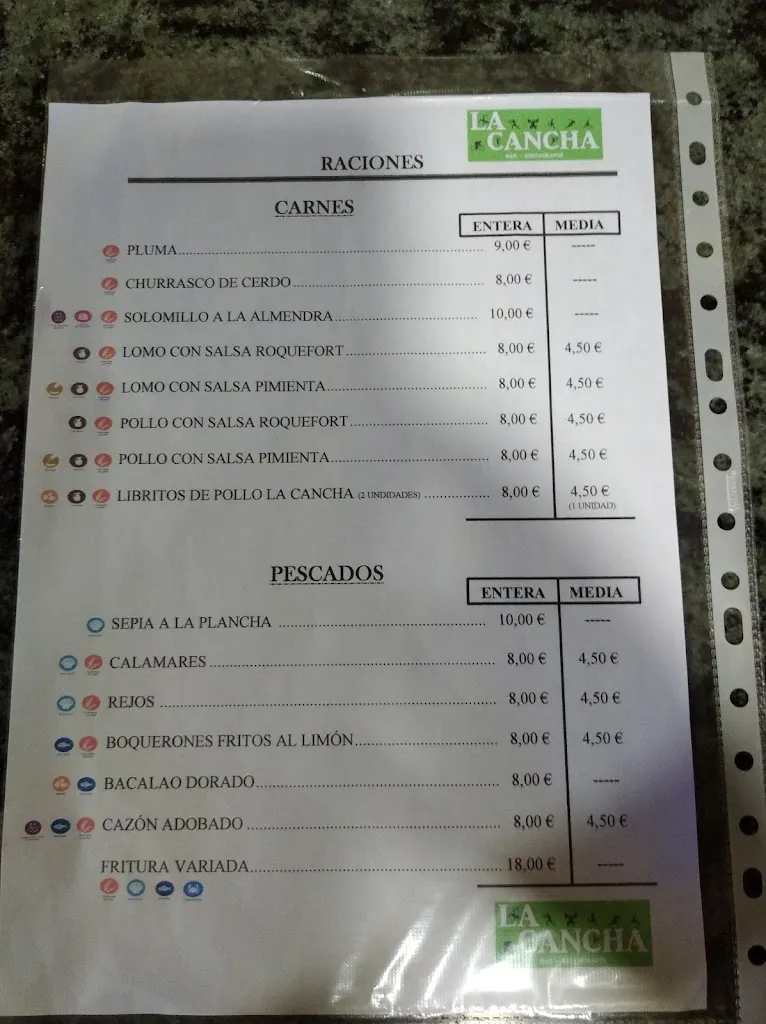 Menu_Bar Restaurante La Cancha_Zafra_image_3