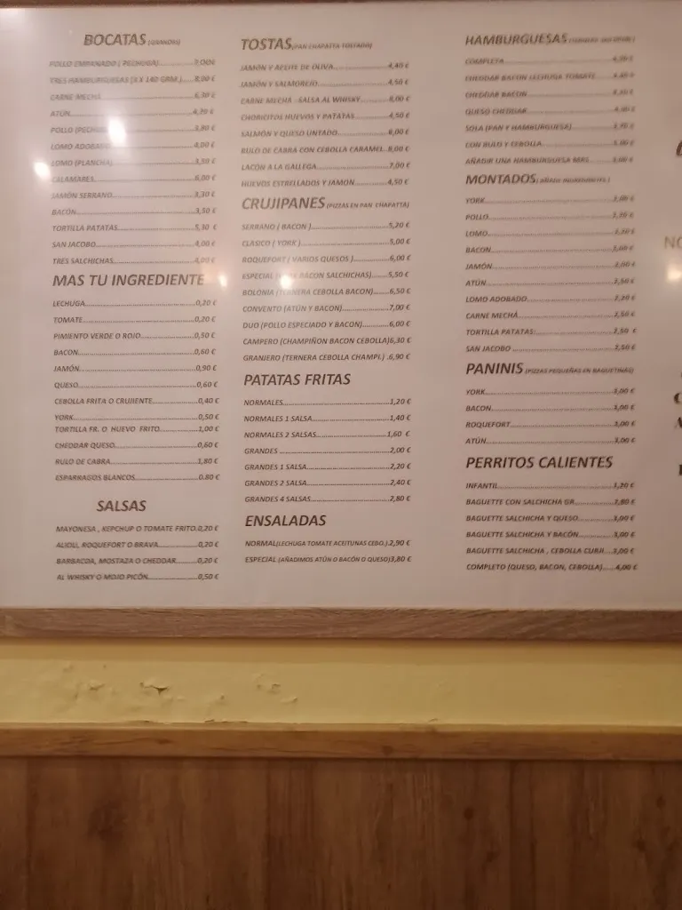 Menu_pub bocateria el convento_Zafra_image_3