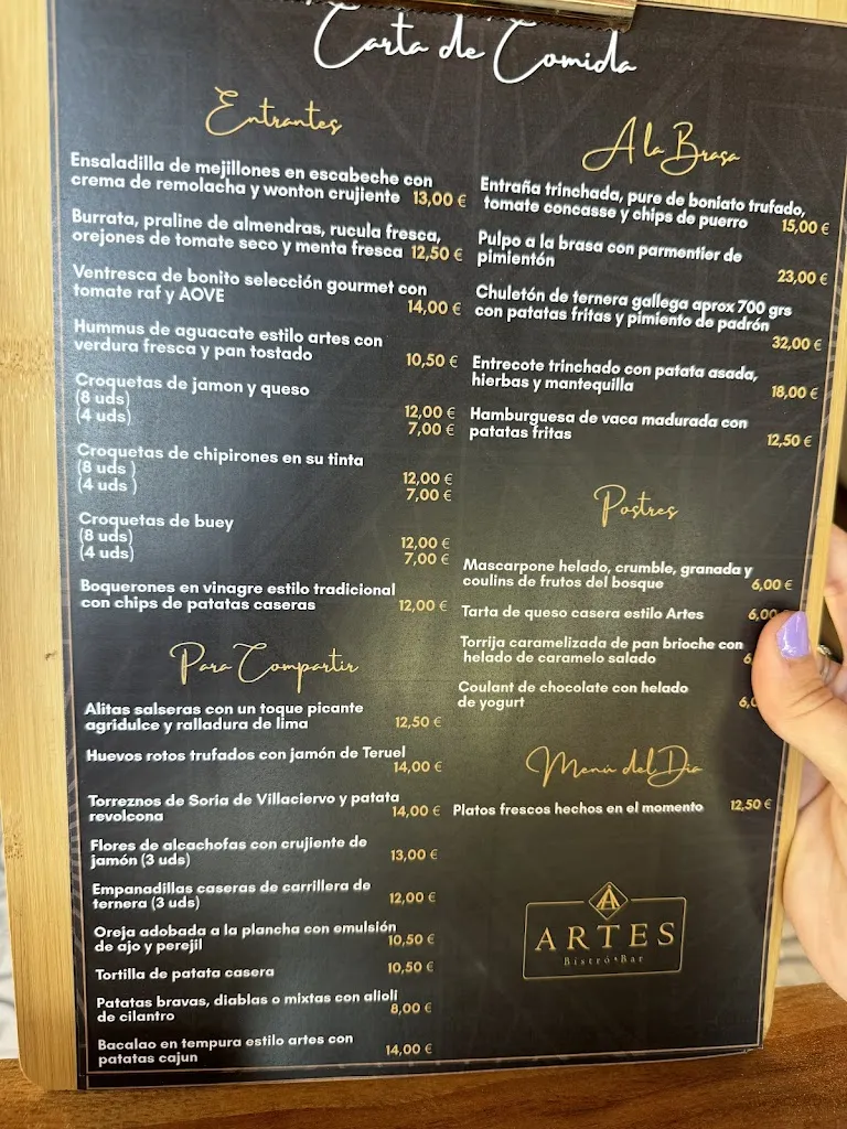 Menu_Artes Bistró Bar_Artés_image_2