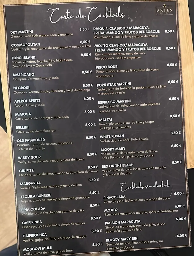 Menu_Artes Bistró Bar_Artés_image_3