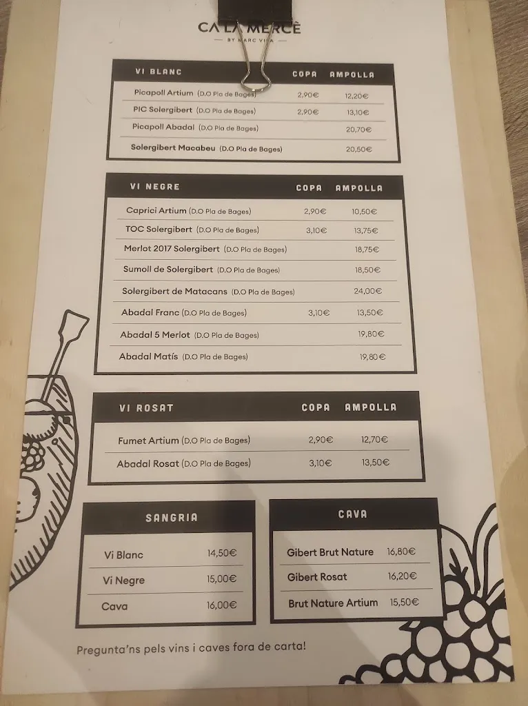 Menu_Ca La Mercè Artés_Artés_image_1
