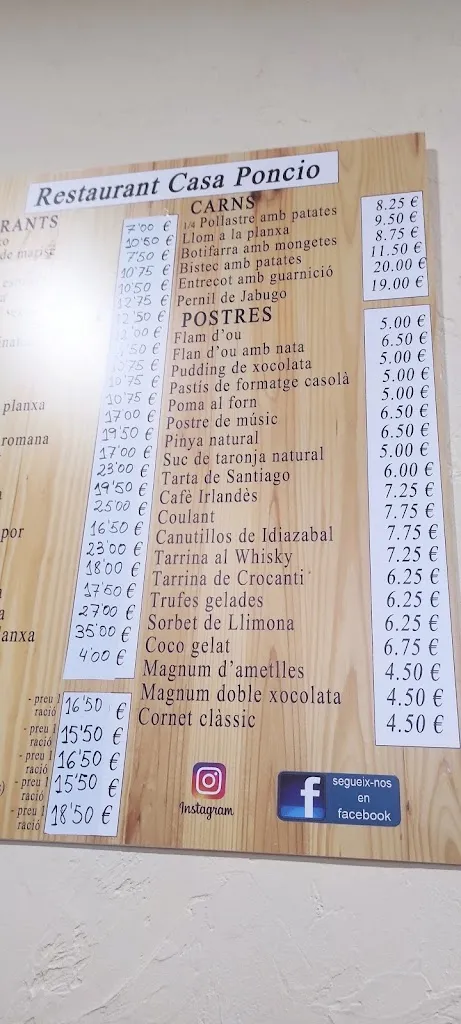 Menu_Casa Poncio_Arenys de Mar_image_2