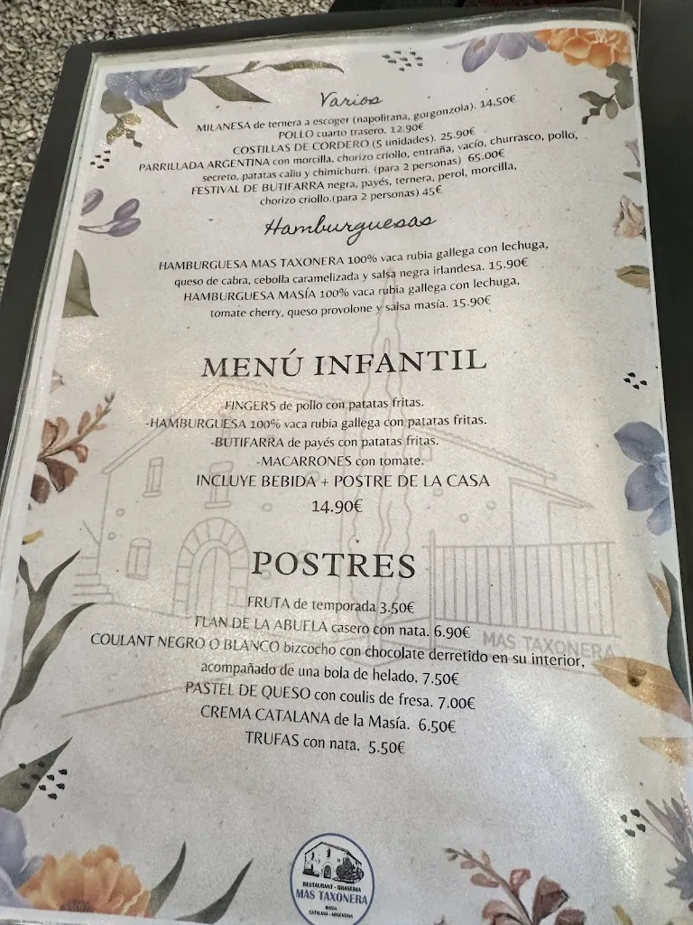 Menu_Mas Taxonera_Arenys de Mar_immagine_1