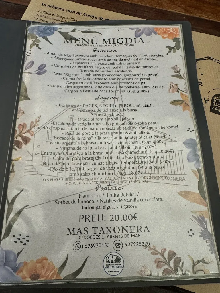 Menu_Mas Taxonera_Arenys de Mar_immagine_3