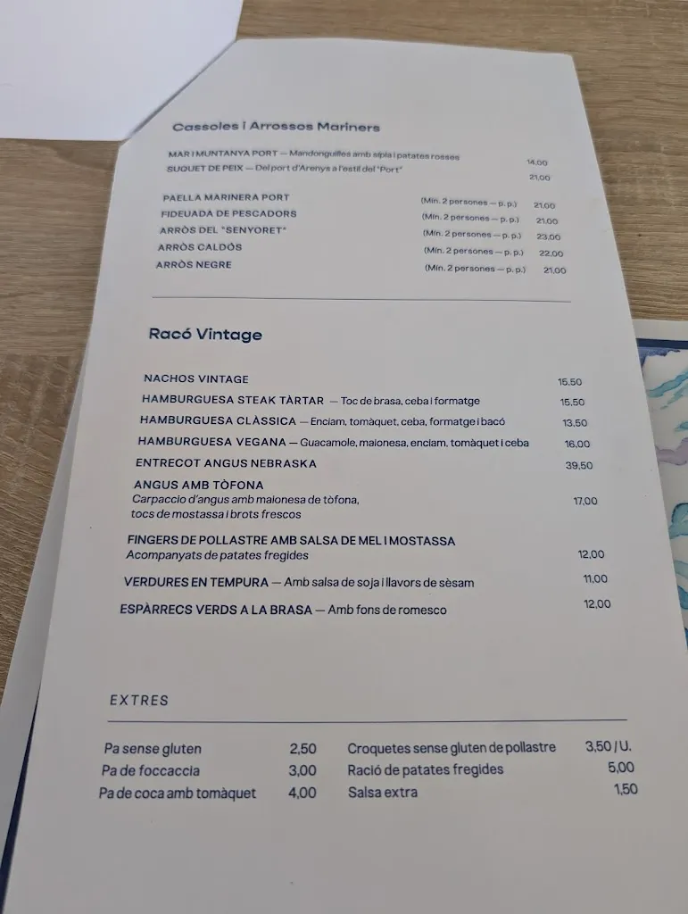 Menü_Port vintage_Arenys de Mar_Bild_1