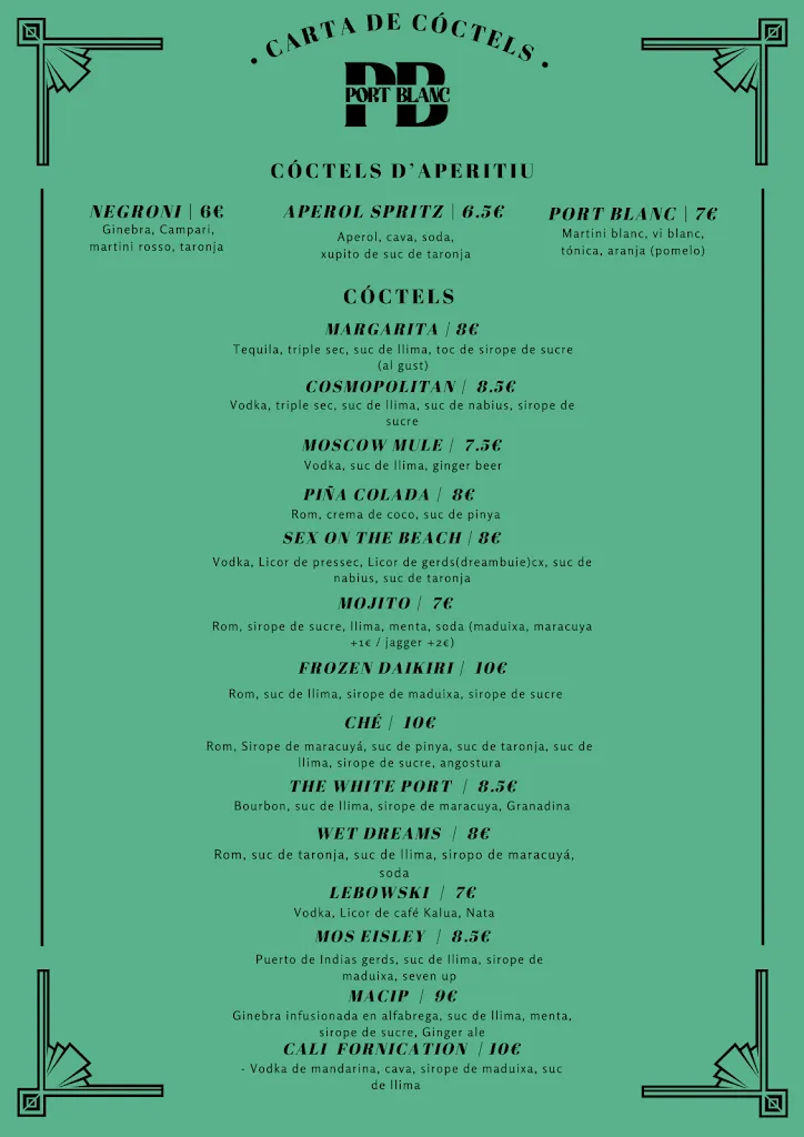 Menu_Port Blanc_Arenys de Mar_image_1