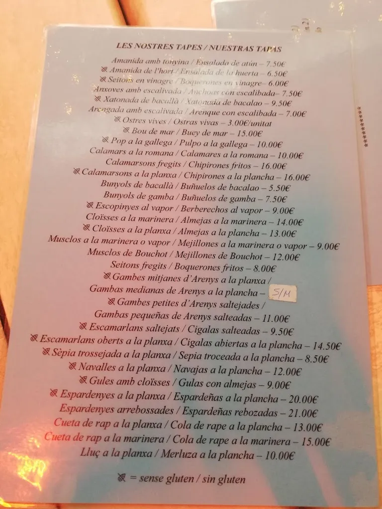 Menu_La Mar de Tapes d’Arenys_Arenys de Mar_image_4