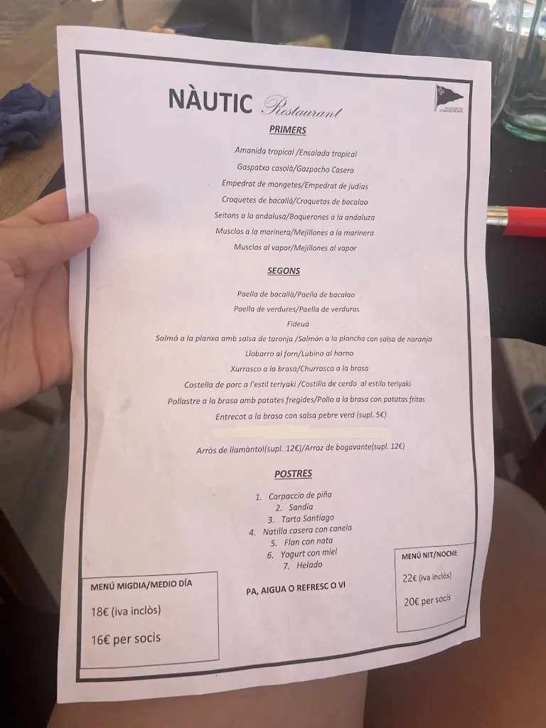 Menu_Restaurant Club Nàutic Arenys de Mar_Arenys de Mar_immagine_2