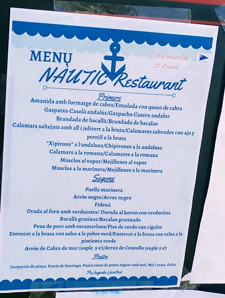 Menu_Restaurant Club Nàutic Arenys de Mar_Arenys de Mar_immagine_4