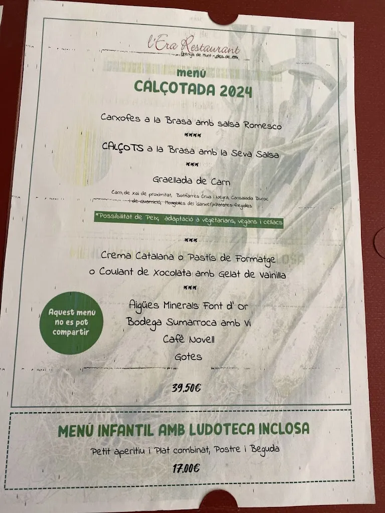 Menu_restaurant l'era arenys de munt_Arenys de Munt_image_1