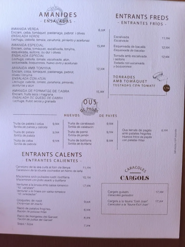 Menu_Restaurant Tres Turons_Arenys de Munt_image_1