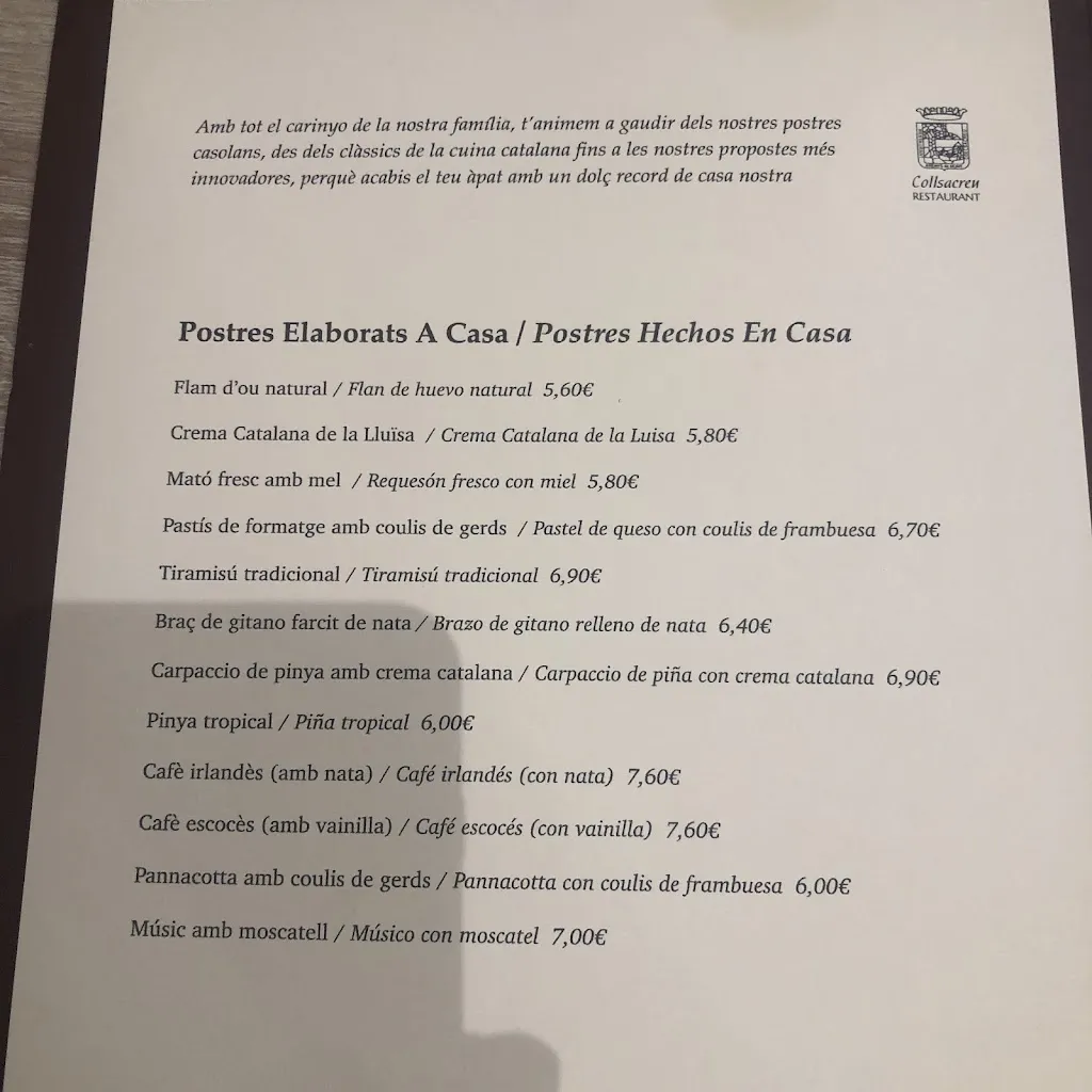Menu_Restaurant Collsacreu_Arenys de Munt_image_1