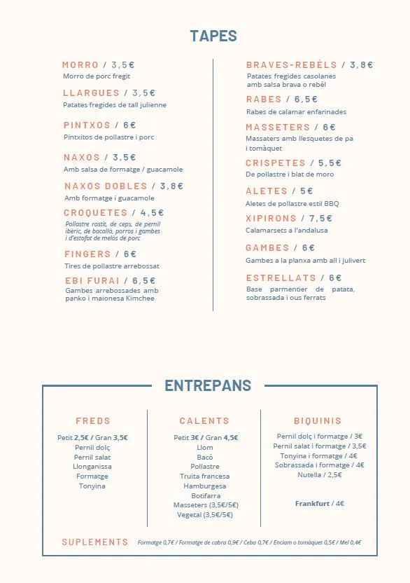 Menu_Bar Restaurant Al Caliu_Avinyó_immagine_2