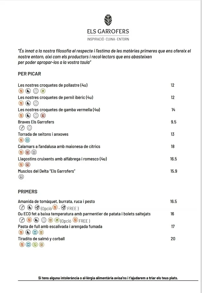 Menu_Restaurant Els Garrofers_Alella_image_1