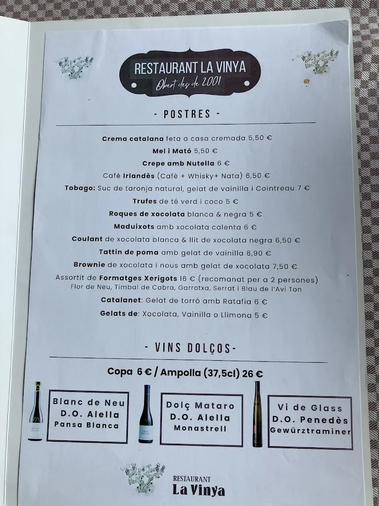 Menu_Restaurant La Vinya Alella_Alella_image_2