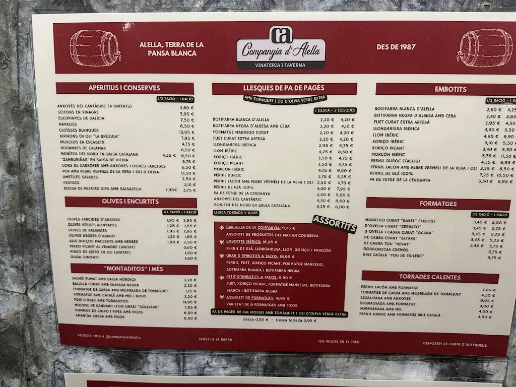Menu_Companyia d'Alella, Celler i Taverna_Alella_immagine_4