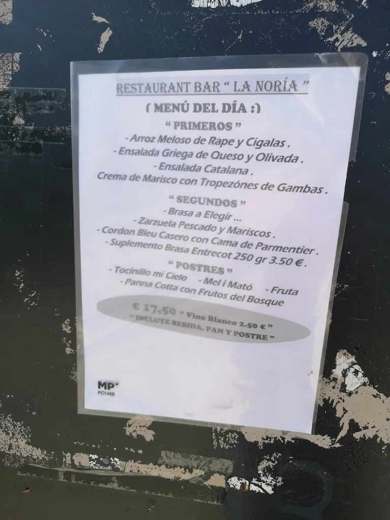 Menu_Restaurante LA NORIA_Alella_immagine_3